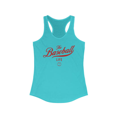 The Baseball Life Classic Script Tank_Red Print