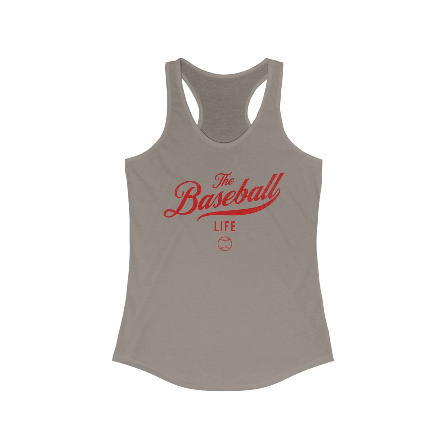 The Baseball Life Classic Script Tank_Red Print