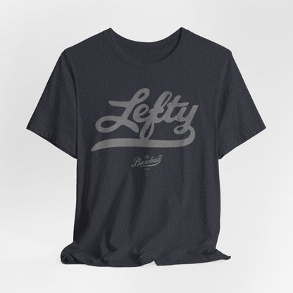 Lefty Baseball T-Shirt - Charcoal Gray Print