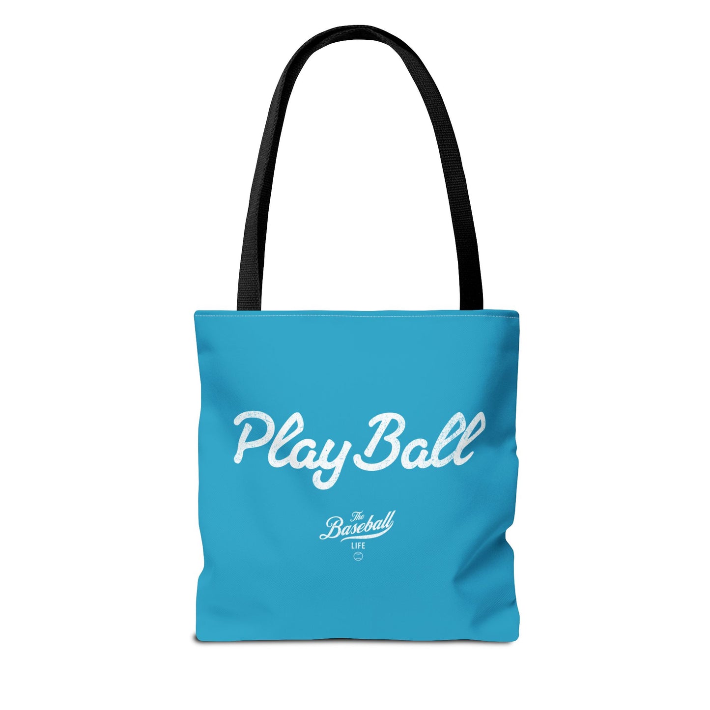 Play Ball Tote Bag_Turquoise with White Print