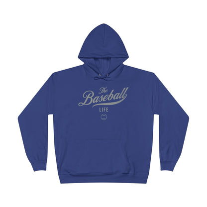 The Baseball Life Hoodie w/Grommets_Silver Gray Print