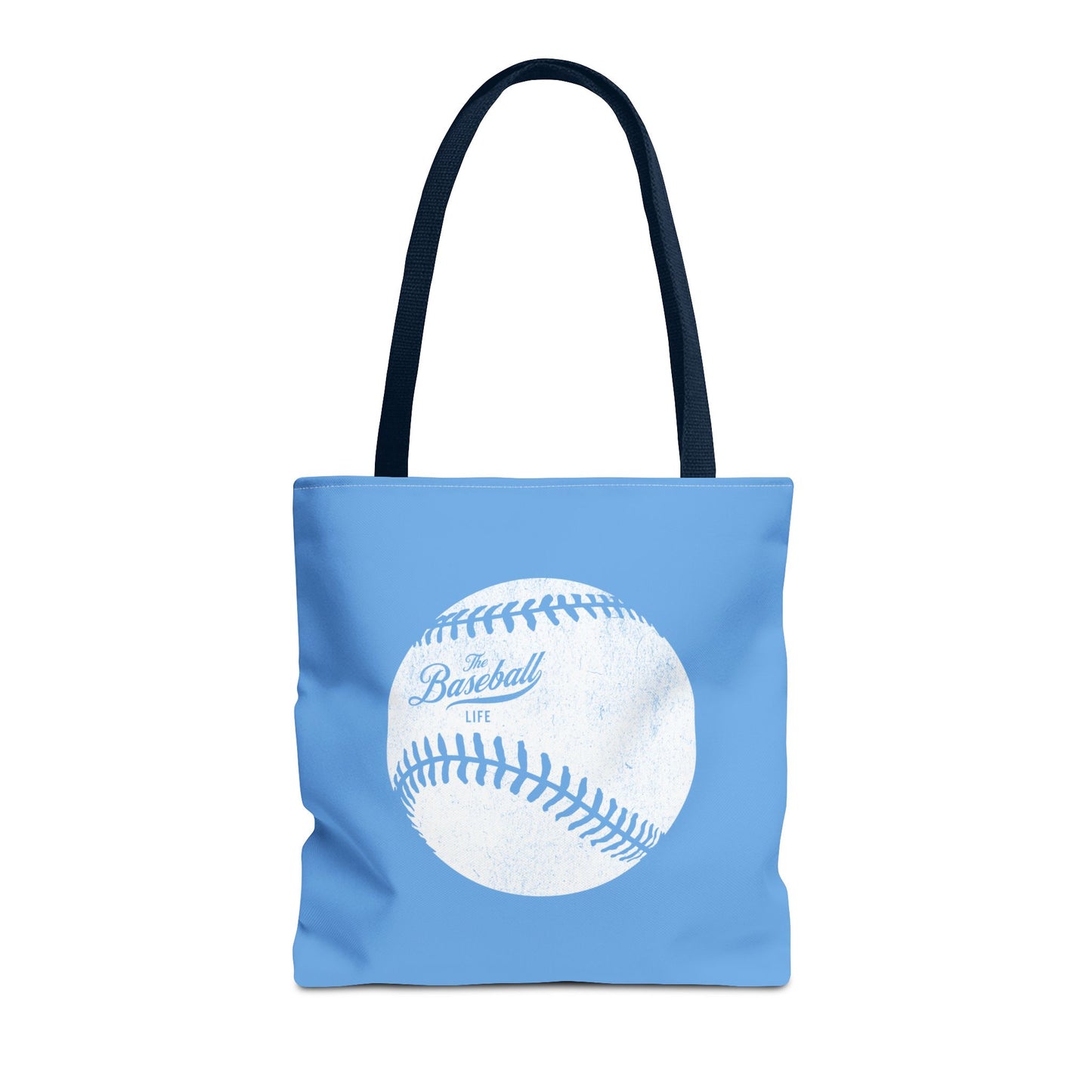 Weathered Baseball Tote Bag_Carolina Blue