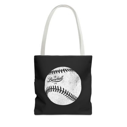 Weathered Baseball Tote Bag_Black