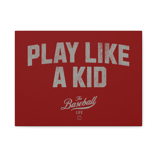 Play Like A Kid Wall Art Canvas_Cardinal Red