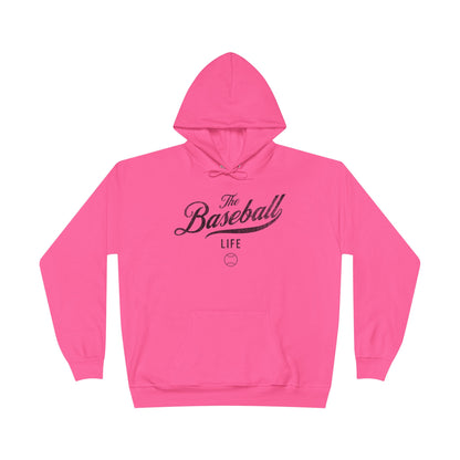 The Baseball Life Hoodie w/Grommets_Black Print