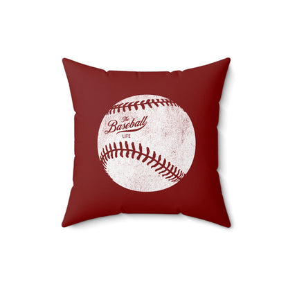 Accent Pillow_Weathered Baseball_Maroon