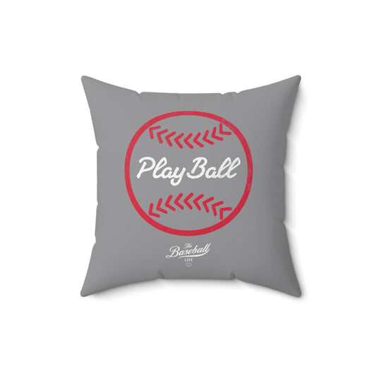 Accent Pillow_Play Ball Graphic Baseball_Gray