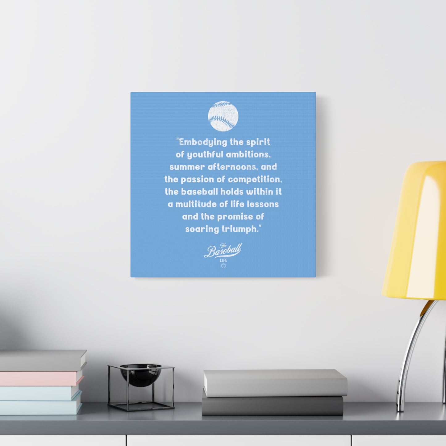 The Baseball Life "Verse" Wall Art Canvas_Carolina Blue