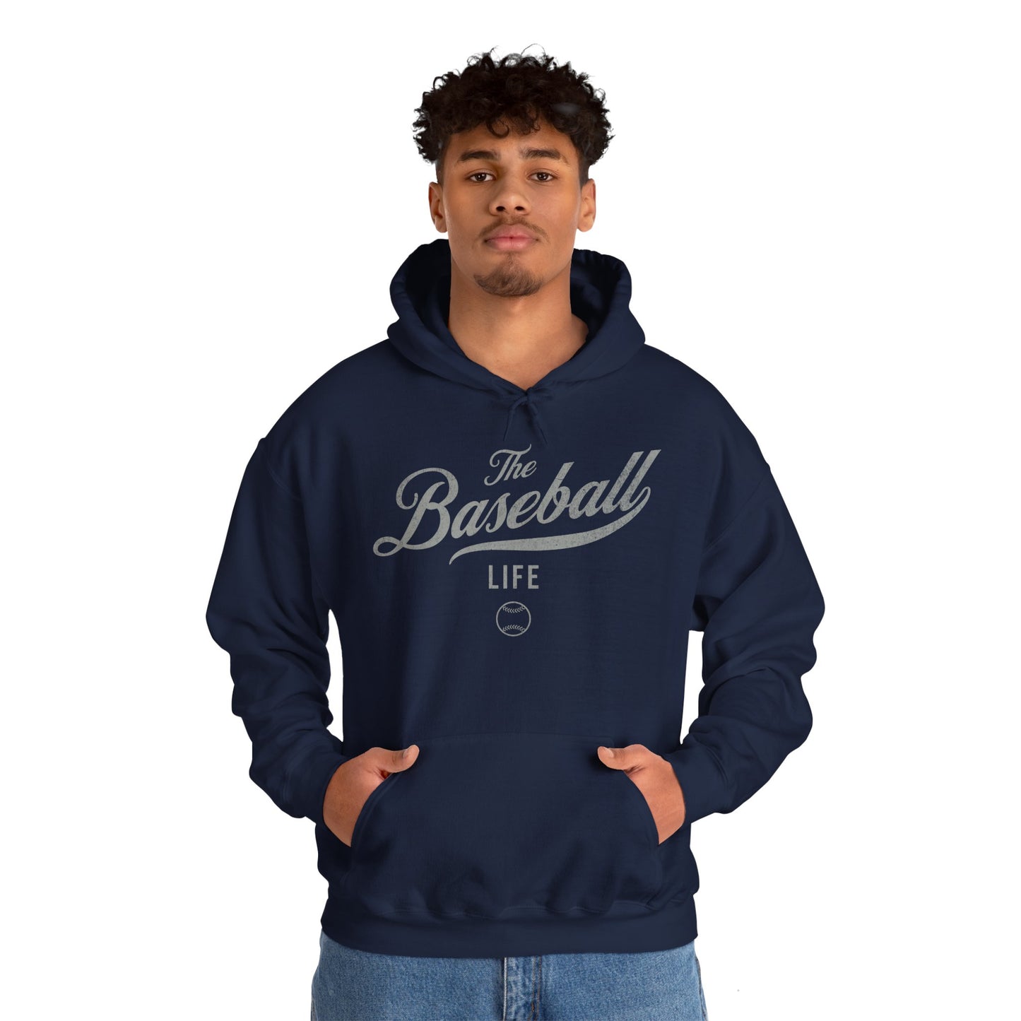 The Baseball Life Hoodie_Silver Gray Print