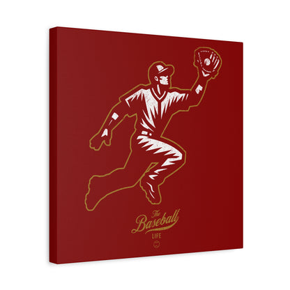 Player Icon Wall Art Canvas_Cardinal Red