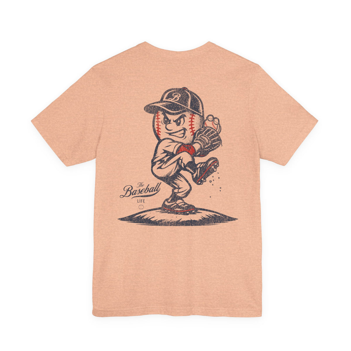 Mr. Baseball Mascot Pitching LEFTY T-Shirt