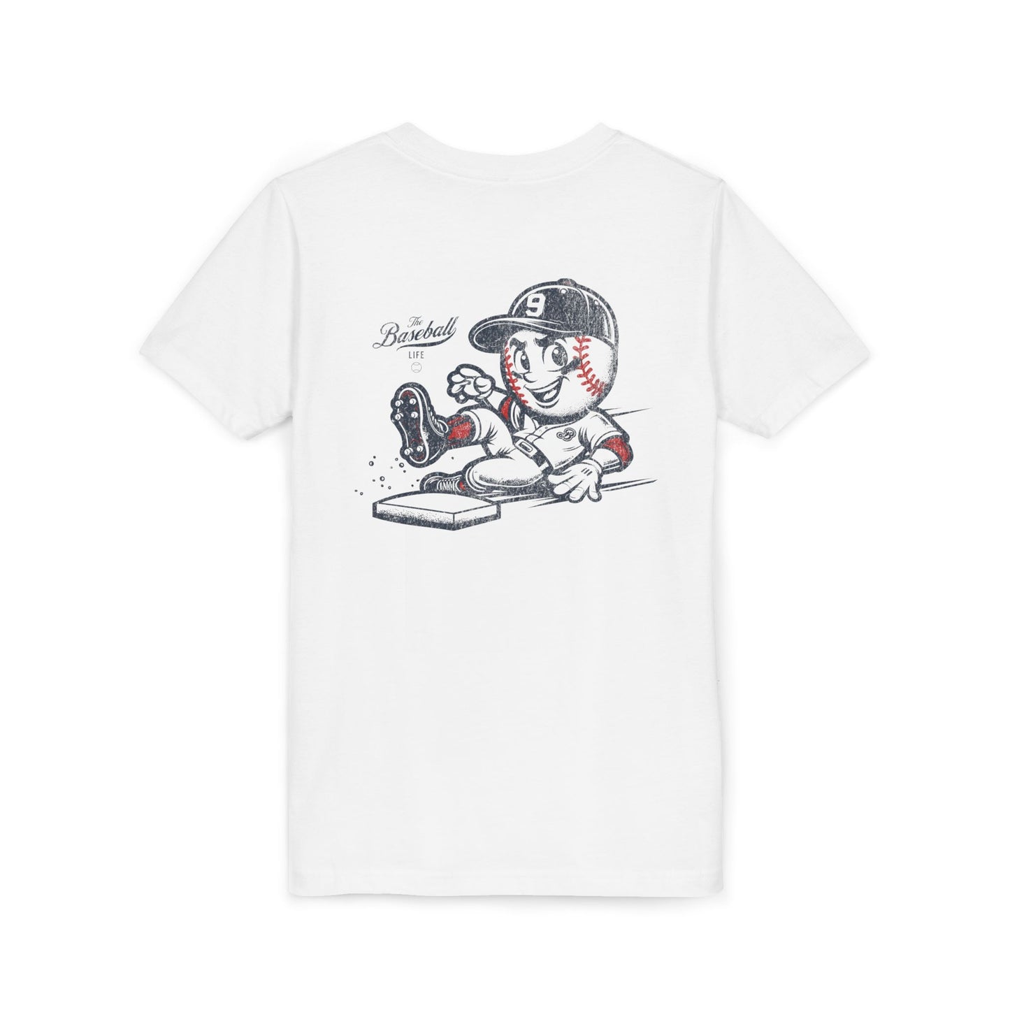 Youth Mr. Baseball Mascot Sliding T-Shirt