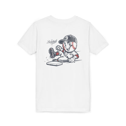 Youth Mr. Baseball Mascot Sliding T-Shirt
