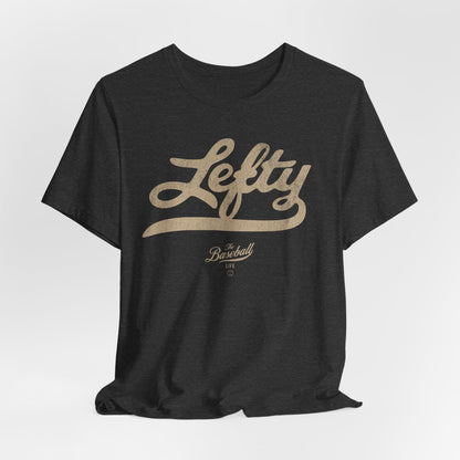 Lefty Baseball T-Shirt - Antique White Print