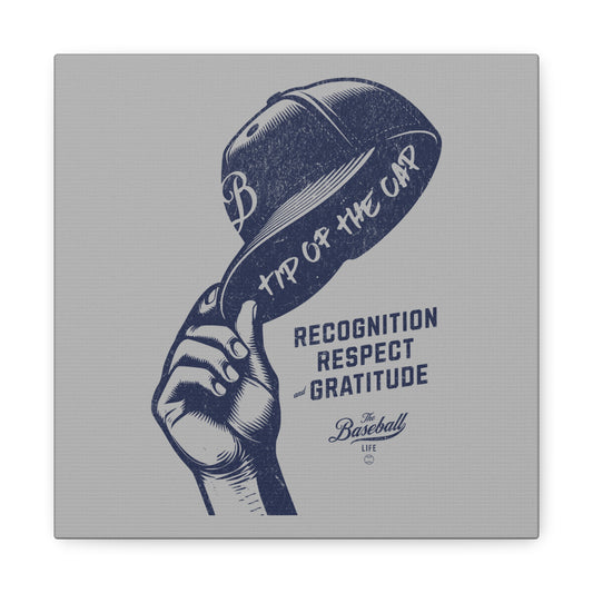 Tip of the Cap Wall Art Canvas_Light Gray