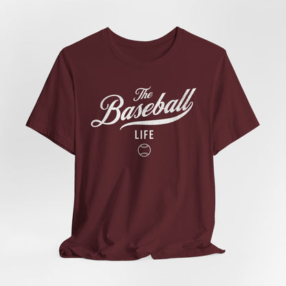 The Baseball Life Classic Script T-Shirt_White Print