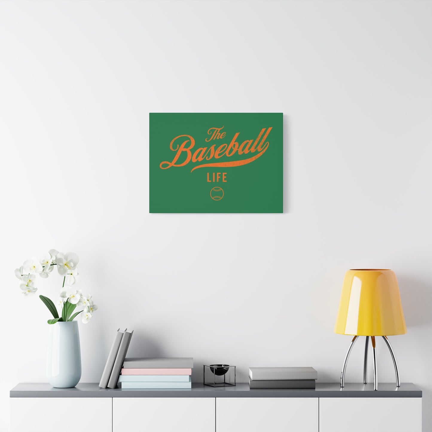 Wall Art Canvas_Green w Orange
