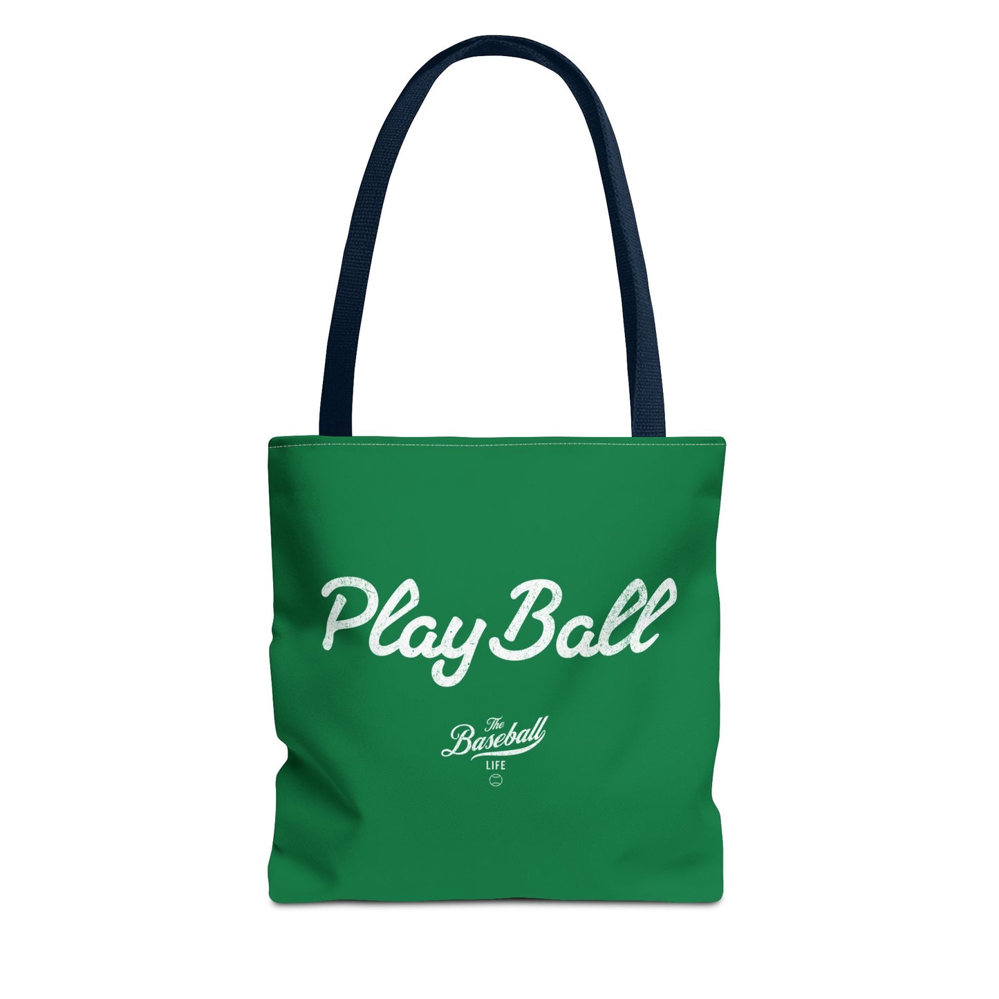 Play Ball Tote Bag_Green with White Print