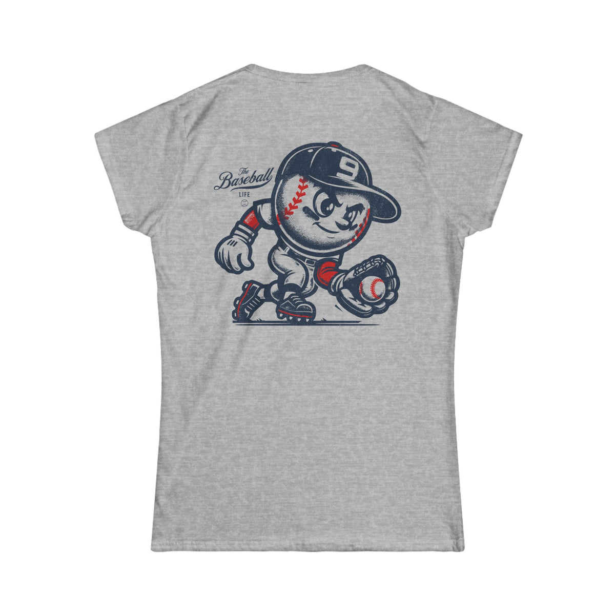 Mr. Baseball Mascot Fielding Women's T-Shirt
