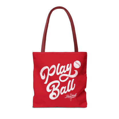 Play Ball Script Tote Bag