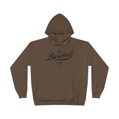 The Baseball Life Hoodie w/Grommets_Black Print