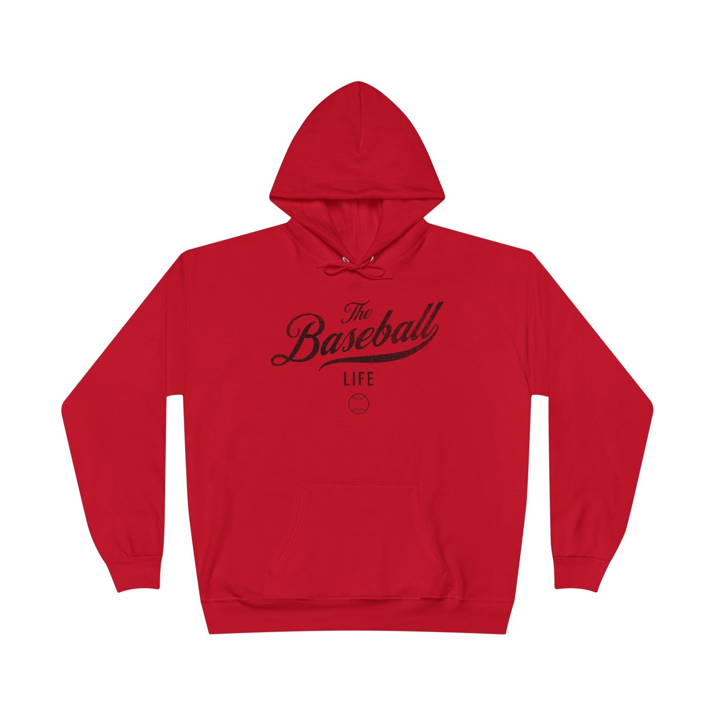 The Baseball Life Hoodie w/Grommets_Black Print