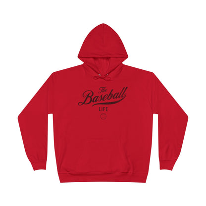 The Baseball Life Hoodie w/Grommets_Black Print