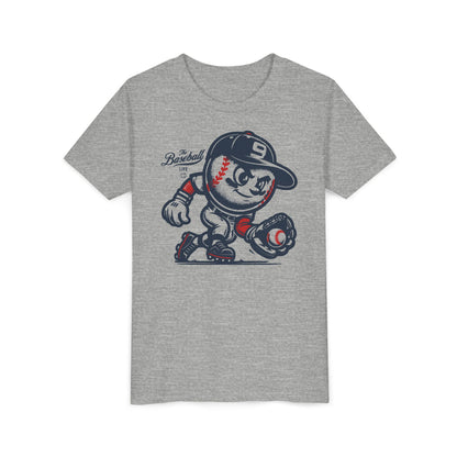 Youth Mr. Baseball Mascot Fielding T-Shirt