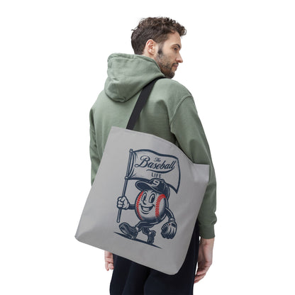 Mr. Baseball Mascot Flying Flag Tote