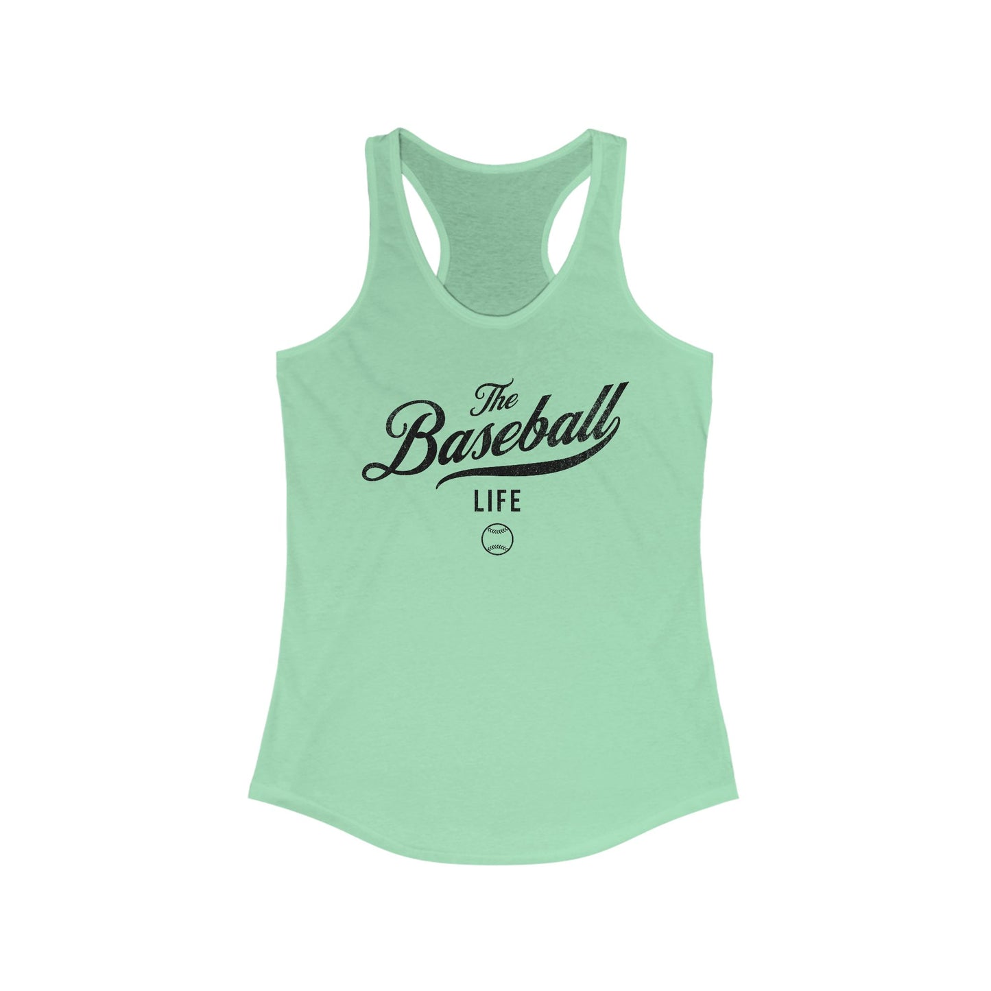 The Baseball Life Classic Script Tank_Black Print