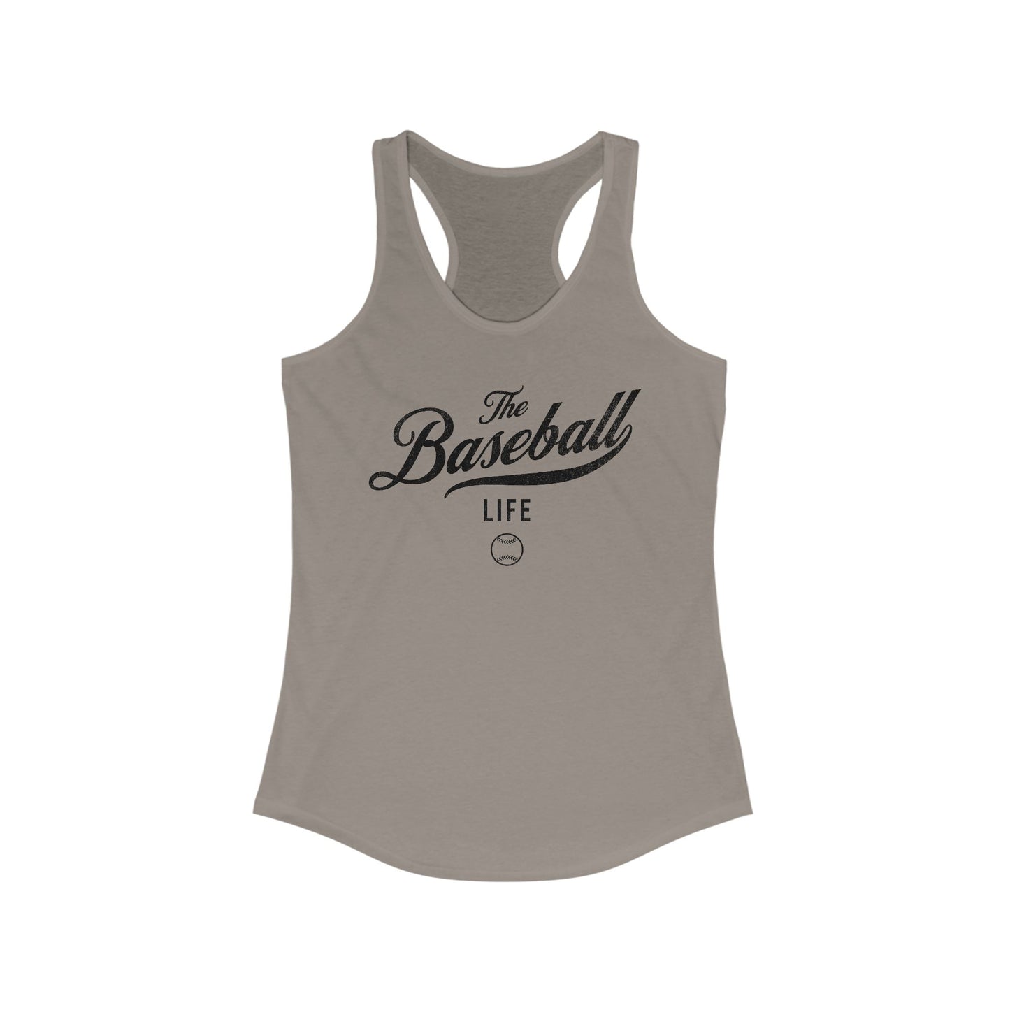 The Baseball Life Classic Script Tank_Black Print