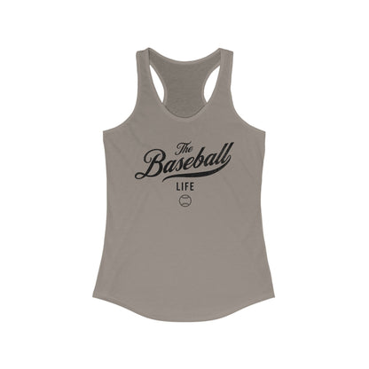 The Baseball Life Classic Script Tank_Black Print