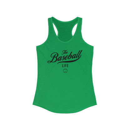 The Baseball Life Classic Script Tank_Black Print