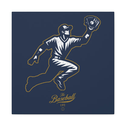 Player Icon Wall Art Canvas_Navy