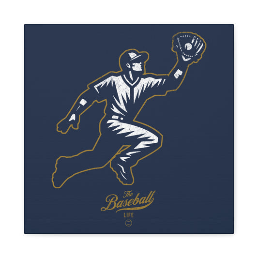 Player Icon Wall Art Canvas_Navy