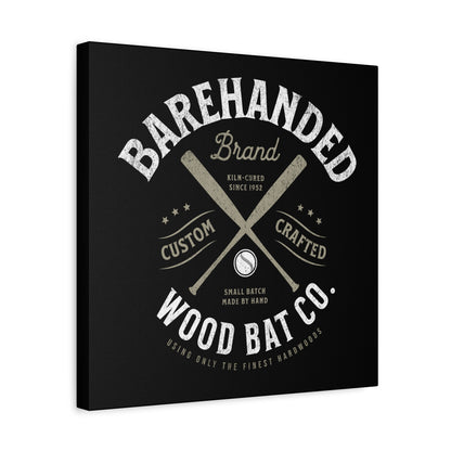 Barehanded Wood Bat Co. Wall Art Canvas_Black
