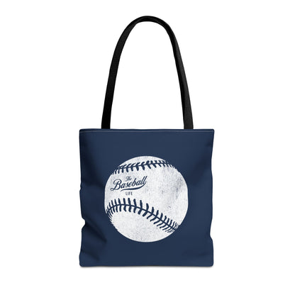 Weathered Baseball Tote Bag_Navy