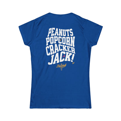Peanuts Popcorn Crackerjack Women's Baseball T-Shirt