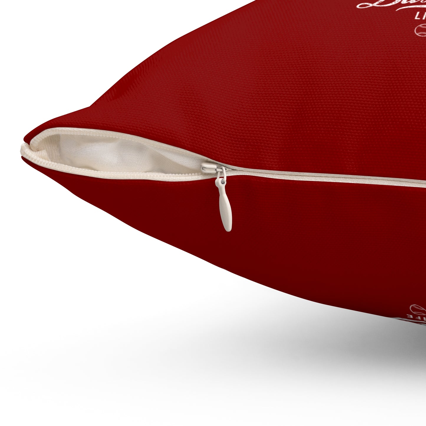 Accent Pillow_Play Ball Graphic Baseball_Maroon