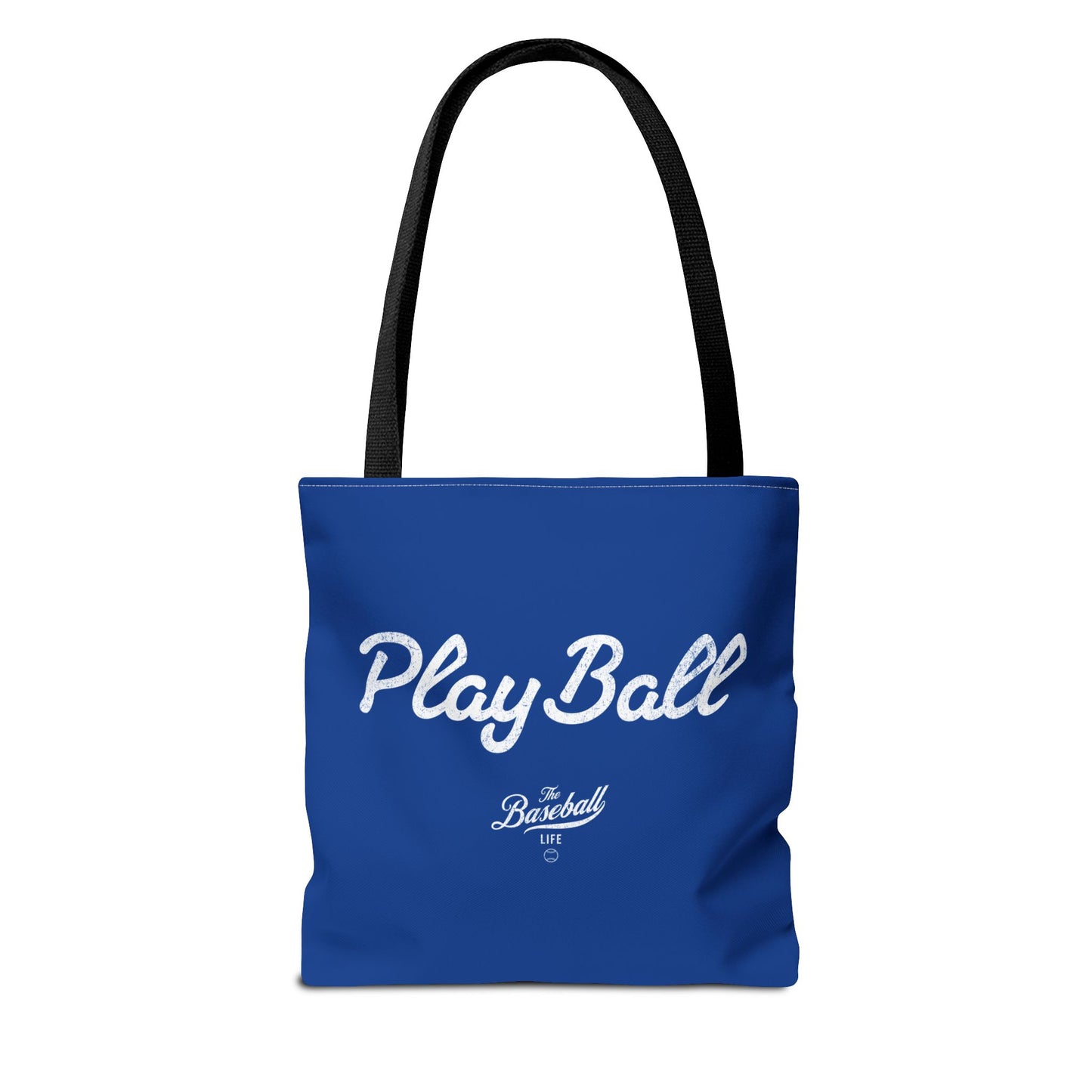Play Ball Tote Bag_Royal Blue with White Print