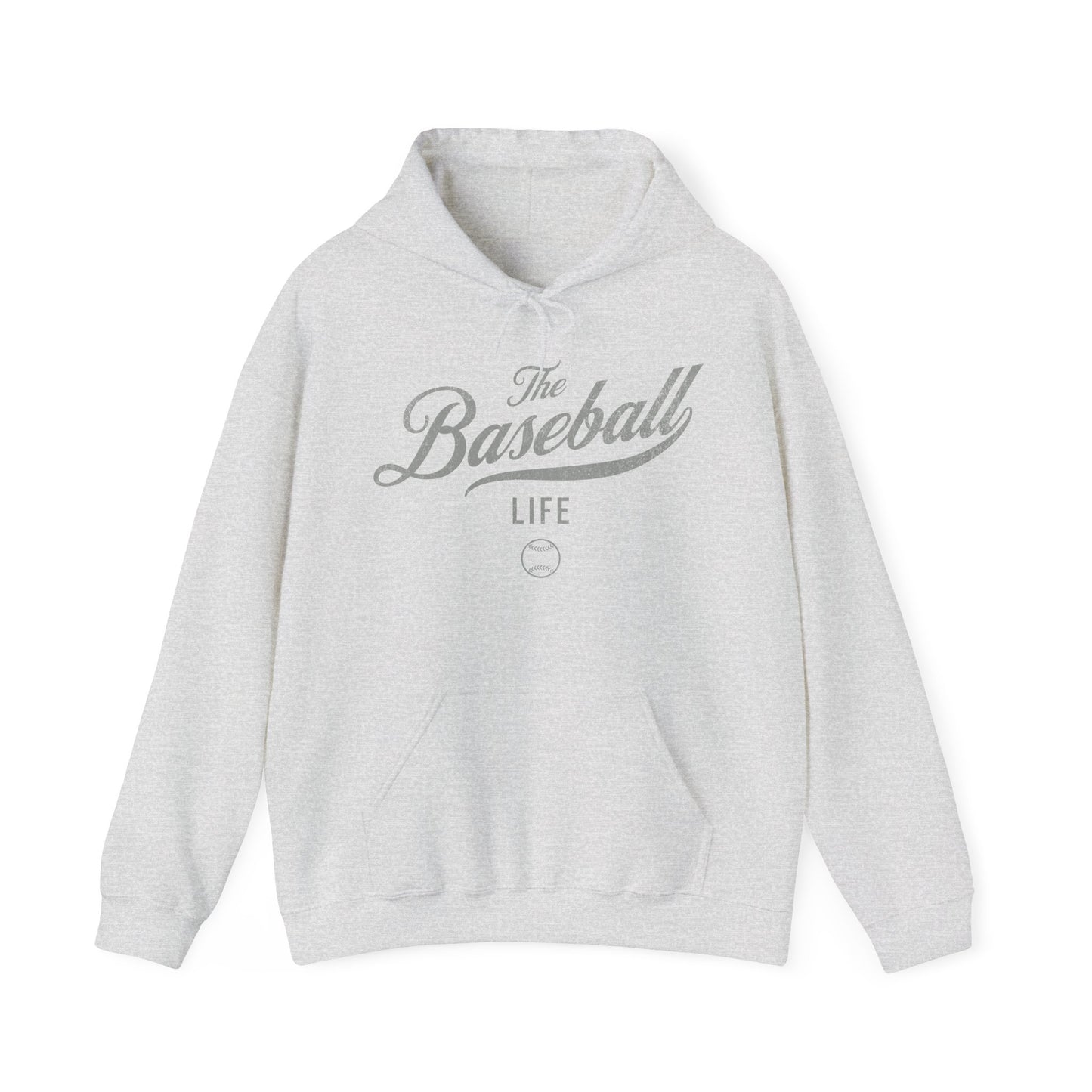 The Baseball Life Hoodie_Silver Gray Print