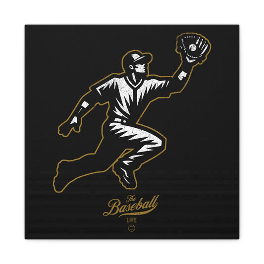 Player Icon Wall Art Canvas_Black