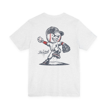 Mr. Baseball Mascot Pitching T-Shirt