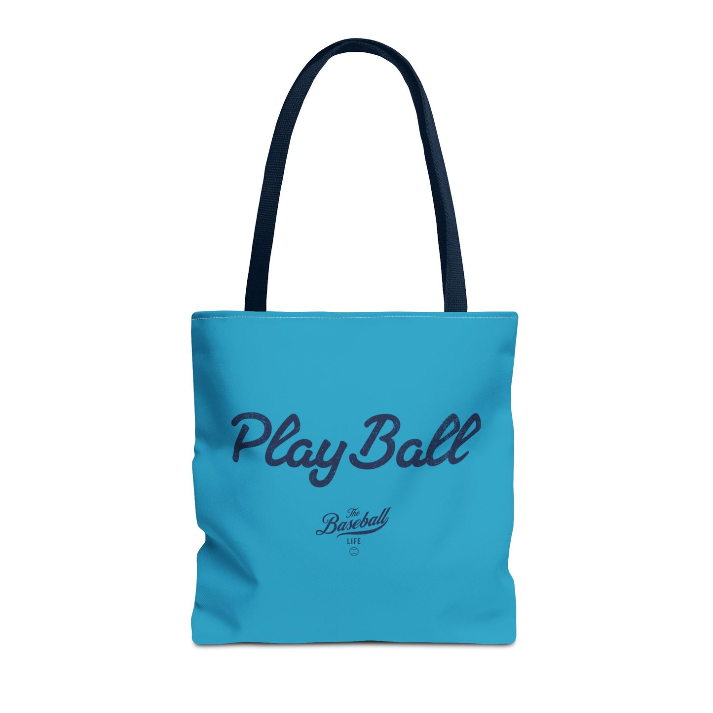 Play Ball Tote Bag_Turquoise with Navy Print