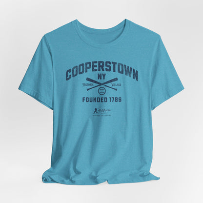 Cooperstown NY Baseball T-Shirt - Navy Print