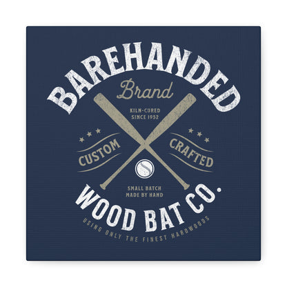 Barehanded Wood Bat Co. Wall Art Canvas_Navy