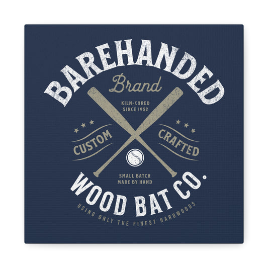 Barehanded Wood Bat Co. Wall Art Canvas_Navy
