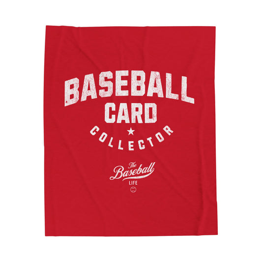 Velveteen Plush Blanket_Baseball Card Collector_Red