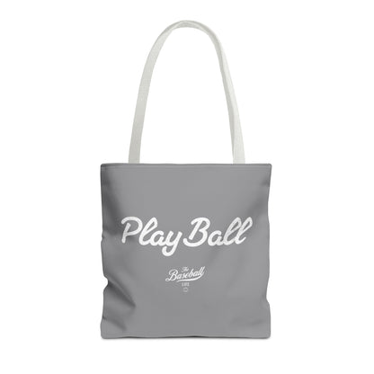 Play Ball Tote Bag_Gray with White Print