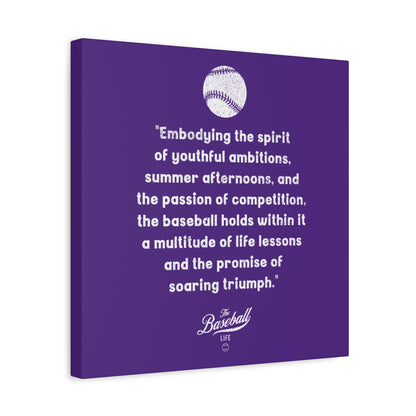 The Baseball Life "Verse" Wall Art Canvas_Purple
